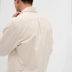 GAP Heavyweight Twill Shirt - Ecru / Off-White - Size Large
